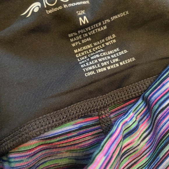 Ideology Red and Pink Leggings Dynamic Pattern Stretch Fit - Picture 3 of 5